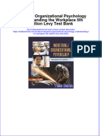 Full Download PDF of Industrial Organizational Psychology Understanding The Workplace 5th Edition Levy Test Bank All Chapter