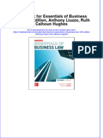 Full Download PDF of Test Bank For Essentials of Business Law, 10th Edition, Anthony Liuzzo, Ruth Calhoun Hughes All Chapter