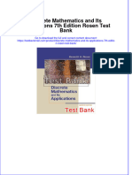 Full Download PDF of Discrete Mathematics and Its Applications 7th Edition Rosen Test Bank All Chapter