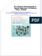 Full Download PDF of Test Bank For Lifespan Development in Context A Topical Approach 1st Edition Tara L. Kuther All Chapter