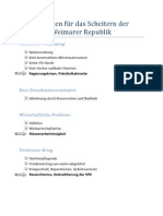 Ursachen Für Das Scheitern Der Weimarer Republik