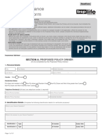 Medical Insurance Application Form - Fillable