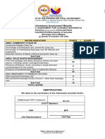 Assessement Form Kalinisan