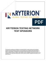 Kryterion Test Sponsors