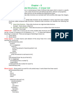 Chapter 9 (Data Structure - I)