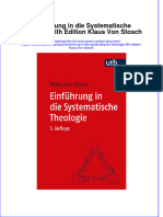 Einführung in Die Systematische Theologie 5th Edition Klaus Von Stosch Full Chapter Download PDF