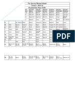 Term-I End Examination Time Table - 2023