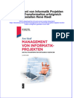 Management Von Informatik Projekten Digitale Transformation Erfolgreich Gestalten René Riedl Full Chapter Download PDF