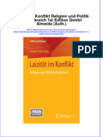 Laizität Im Konflikt Religion Und Politik in Frankreich 1st Edition Dimitri Almeida (Auth.) Full Chapter Free