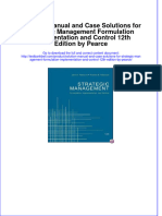 Solution Manual and Case Solutions for Strategic Management Formulation Implementation and Control 12th Edition by Pearce  download pdf full chapter