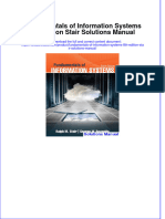 Fundamentals of Information Systems 8th Edition Stair Solutions Manual instant download all chapter