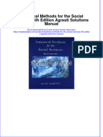 Statistical Methods For The Social Sciences 5th Edition Agresti Solutions Manual