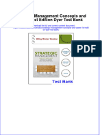 Strategic Management Concepts and Cases 1st Edition Dyer Test Bank instant download all chapter