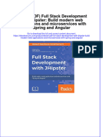 Ebook Download (Ebook PDF) Full Stack Development With JHipster: Build Modern Web Applications and Microservices With Spring and Angular All Chapter