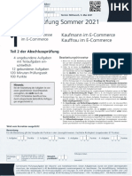 IHK Prf. 1 - Teil 2 Sommer 2021 Ecommerce