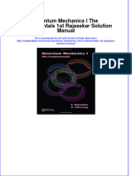 Full Download Quantum Mechanics I The Fundamentals 1st Rajasekar Solution Manual File PDF Free All Chapter