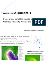 Land Suitability Analysis Using AHP in GIS