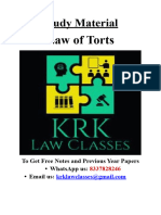 Study Material Law of Torts 9