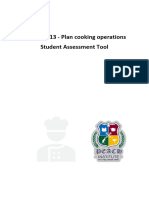 SITHKOP013 - Student Assessment Tool