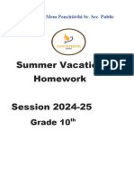 10th Holiday Homework 2024-1