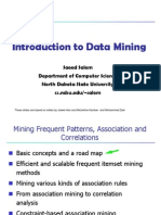 Introduction To Data Mining: Saeed Salem Department of Computer Science North Dakota State University Cs - Ndsu.edu/ Salem