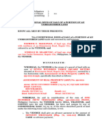 Deed of ABSOLUTE SALE OF A PORTION OF AN UNREGISTERED LAND