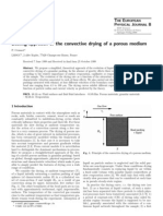 Scaling Approach of The Convective Drying of A Porous Medium