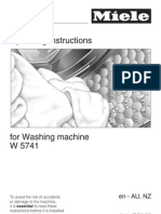 Miele Washing Machine W5741 Manual