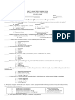 oral com FIRST QUARTER EXAMINATION 1.2