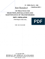IS:10028 - Part 2-Selection, Installation and Maintenance of Transformer