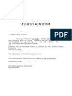 Certification 2003