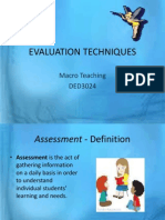 Evaluation Techniques