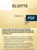 Deloitte: Presented by Prasanta Mukesh Rahul Jasmine Siva