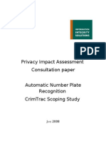 Privacy Impact Assessment Consultation Paper Automatic Number Plate Recognition Crimtrac Scoping Study