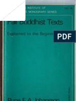 Rune E. A. Johansson - Pali Buddhist Texts, 3ed 1981