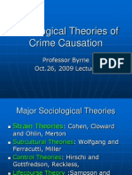 Sociological Theories of Crime Causation