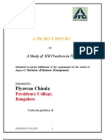 A Project Report On Itc - HR