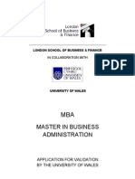 Wales MBA Modules