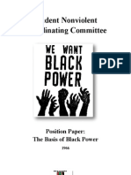 Student Nonviolent Coordinating Committee Position Paper The Basis of Black Power 1966