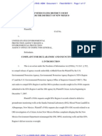 Citizen Action David McCoy Vs US EPA Region 6 - US District Court District New Mexico - Case Number 1-11-CV-00695 - FOIA EPA Lawsuit August 08 2011