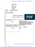 United States District Court Central District of California: Stipulation For Continuance of Motion For Attorneys' Fees