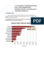 Overall View On Market Competitiveness, Corecompetency and Competitive Advantage Between Toyota, Volkswagen and General Motors Company