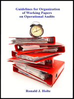 Guidelines for Organization of Working Papers on Operational Audits