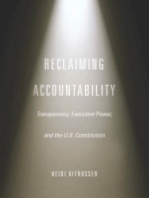 Reclaiming Accountability: Transparency, Executive Power, and the U.S. Constitution