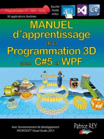 Manuel d'apprentissage de la programmation 3D: avec C#5, WPF et Visual Studio 2013