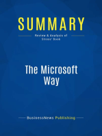 The Microsoft Way (Review and Analysis of Stross' Book)