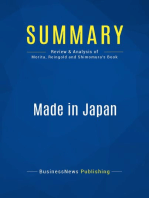 Made in Japan (Review and Analysis of Morita, Reingold and Shimomura's Book)