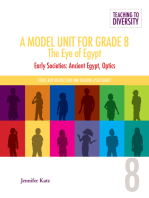 A Model Unit For Grade 8: The Eye of Egypt: Early Societies: Ancient Egypt, Optics