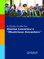A Study Guide for Denise Levertov's "Illustrious Ancestors"