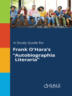 A Study Guide for Frank O'Hara's "Autobiographia Literaria"